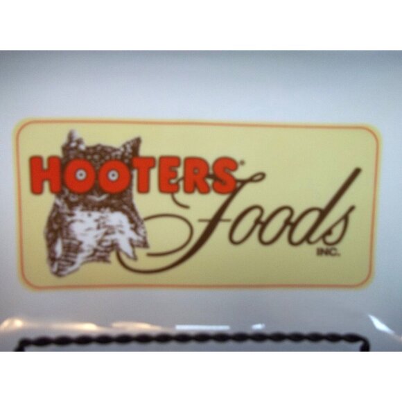 Vintage Hooters Foods Inc. Wing Appetizer Tray Plate Serving Dish 6x9 Ceramic - Picture 2 of 4